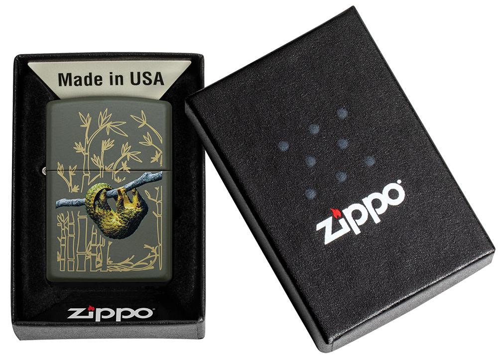Zippo Pangolin Design Green Matte Windproof Lighter
