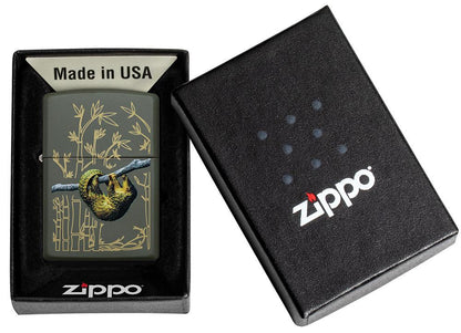 Zippo Pangolin Design Green Matte Windproof Lighter