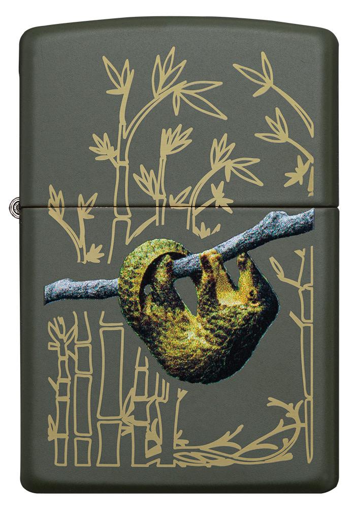 Zippo Pangolin Design Green Matte Windproof Lighter