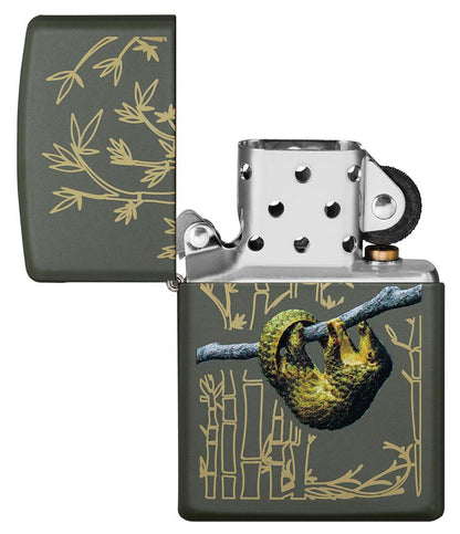 Zippo Pangolin Design Green Matte Windproof Lighter