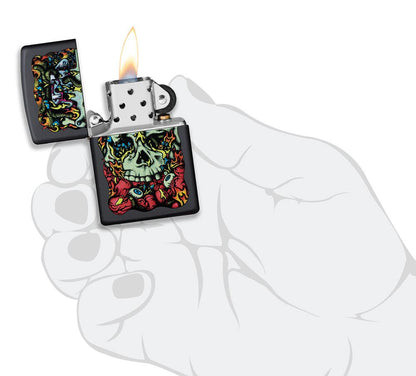 Zippo Dead Inside Design Black Matte Windproof Lighter