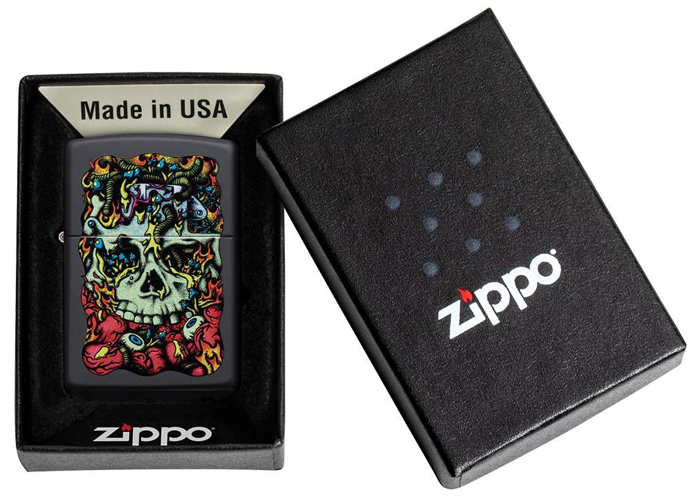 Zippo Dead Inside Design Black Matte Windproof Lighter