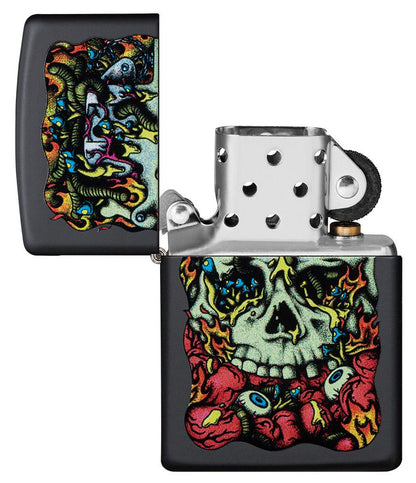 Zippo Dead Inside Design Black Matte Windproof Lighter