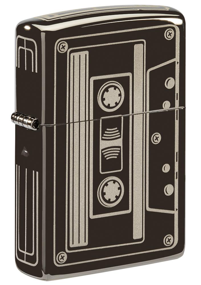 Zippo Cassette Tape Black Ice® Windproof Lighter