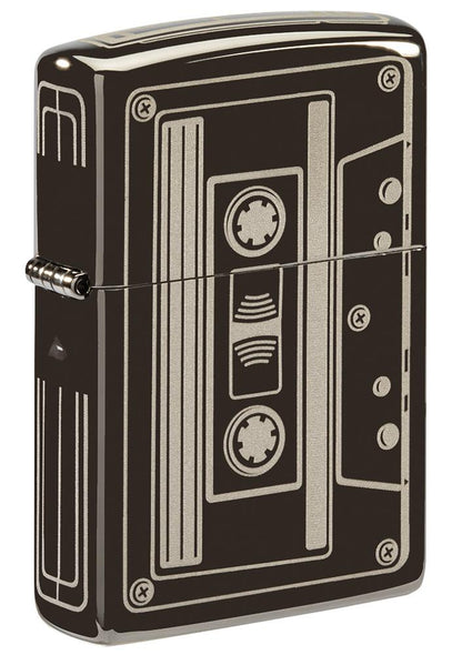 Zippo Cassette Tape Black Ice® Windproof Lighter
