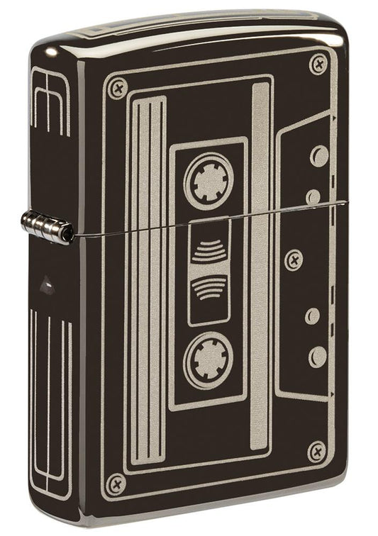 Zippo Cassette Tape Black Ice® Windproof Lighter