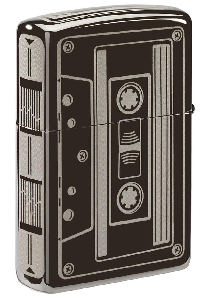 Zippo Cassette Tape Black Ice® Windproof Lighter