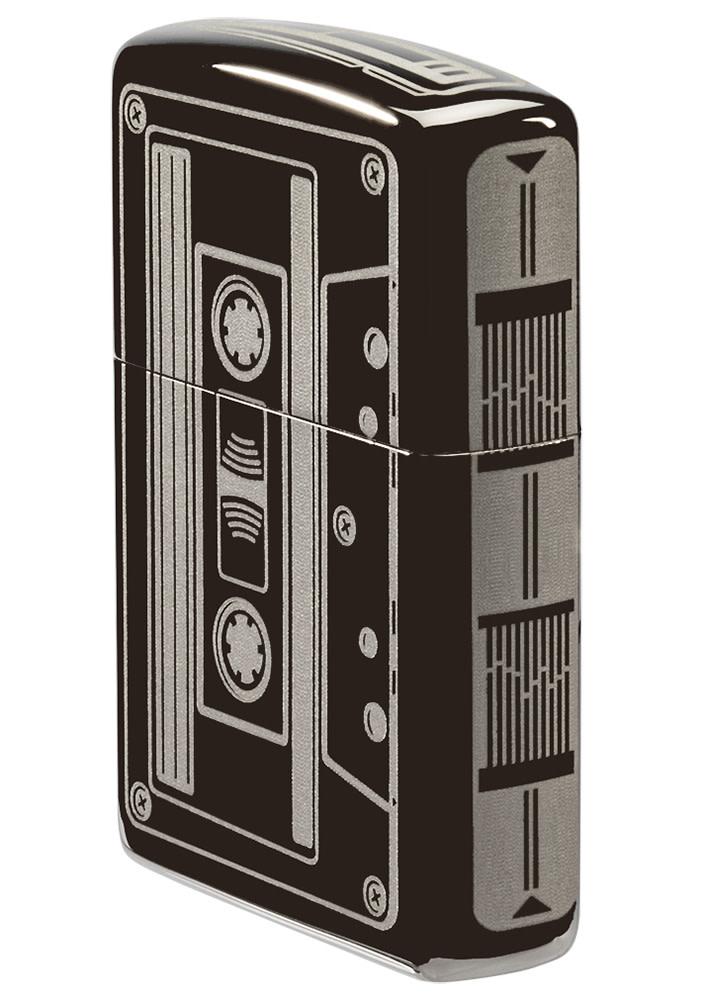Zippo Cassette Tape Black Ice® Windproof Lighter