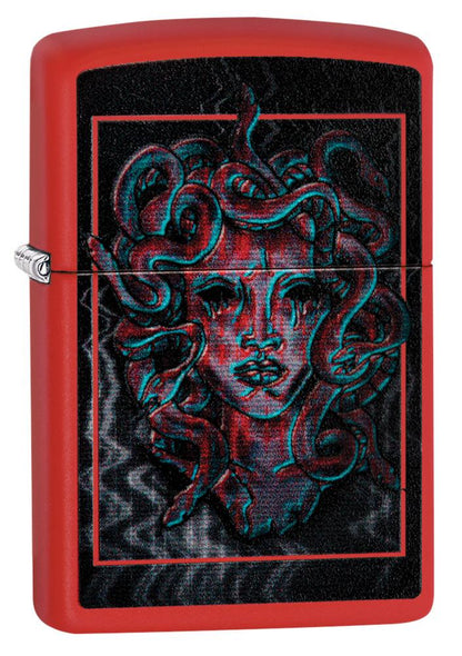 Zippo Medusa Design Red Matte Windproof Lighter