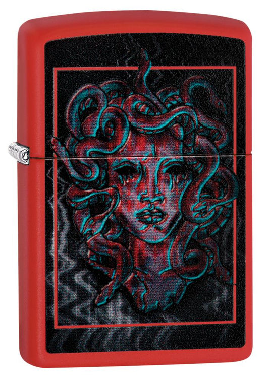 Zippo Medusa Design Red Matte Windproof Lighter