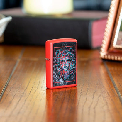Zippo Medusa Design Red Matte Windproof Lighter