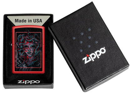 Zippo Medusa Design Red Matte Windproof Lighter