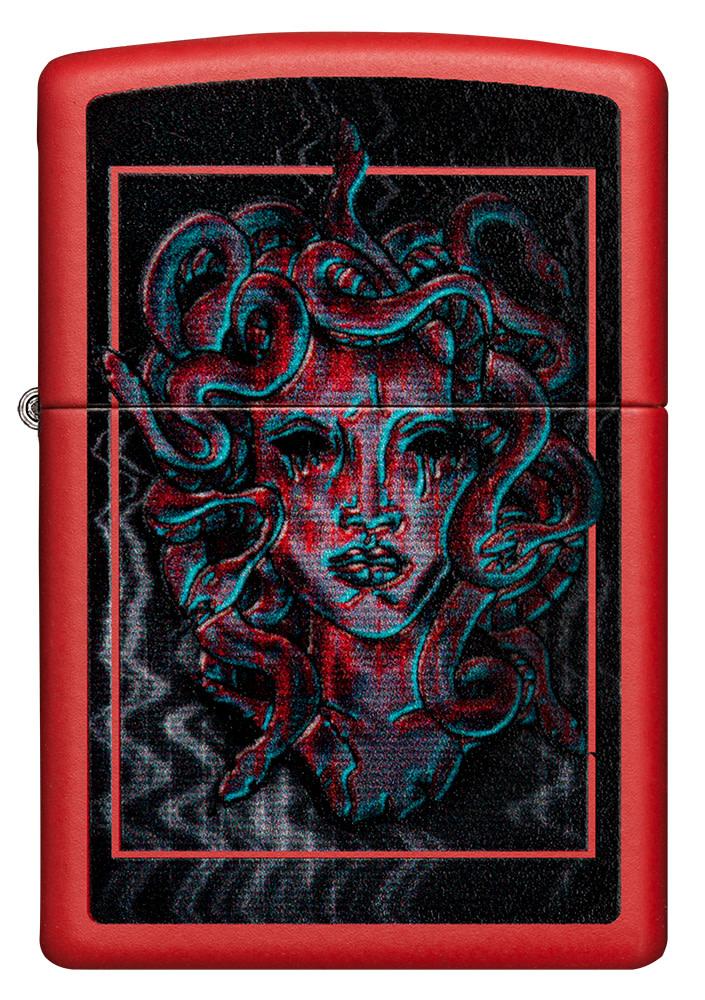Zippo Medusa Design Red Matte Windproof Lighter
