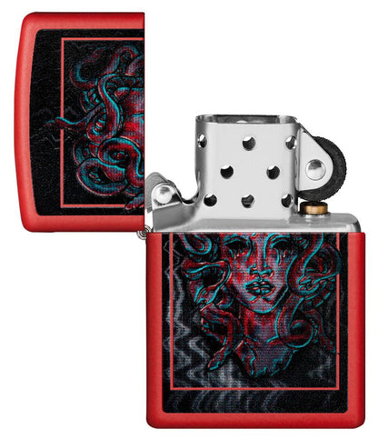 Zippo Medusa Design Red Matte Windproof Lighter