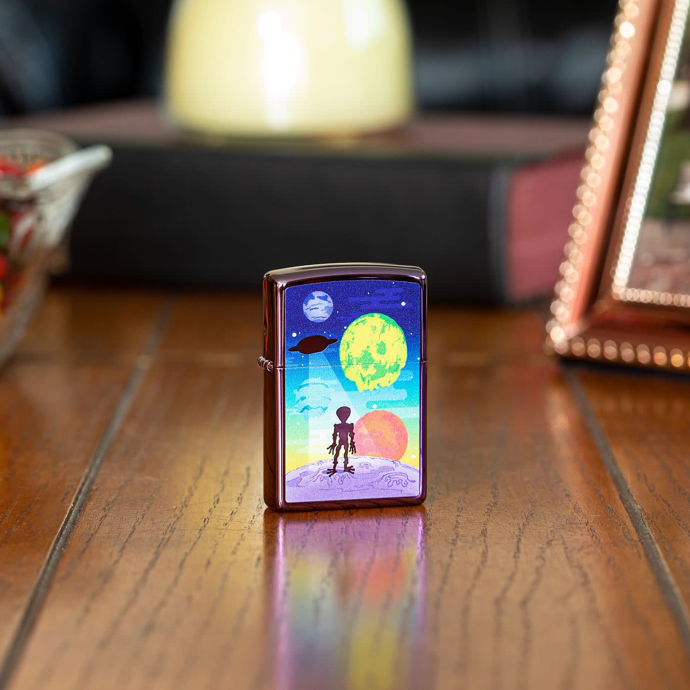 Zippo Alien Worlds High Polish Purple Windproof Lighter