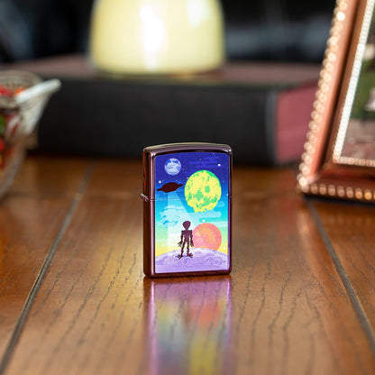 Zippo Alien Worlds High Polish Purple Windproof Lighter