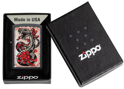 Zippo Snake Tattoo Black Matte Windproof Lighter