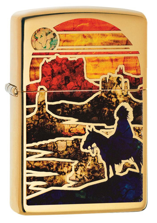 Zippo Zfusion Desert High Polish Brass Windproof Lighter