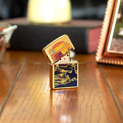 Zippo Zfusion Desert High Polish Brass Windproof Lighter