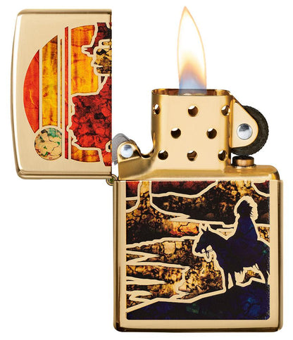 Zippo Zfusion Desert High Polish Brass Windproof Lighter