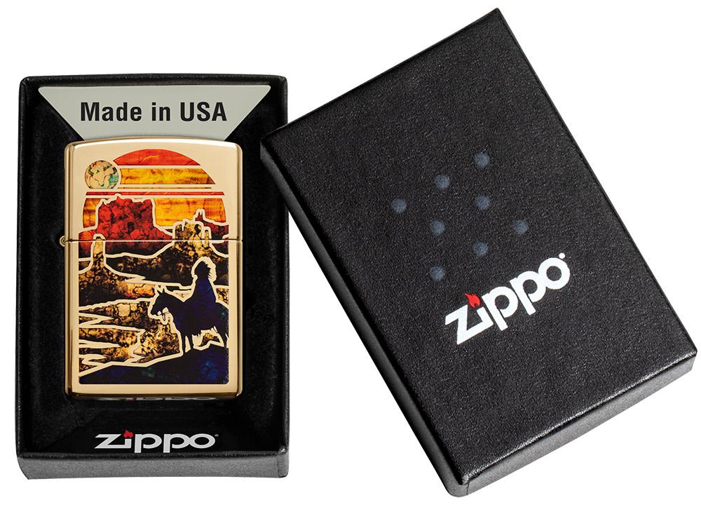 Zippo Zfusion Desert High Polish Brass Windproof Lighter