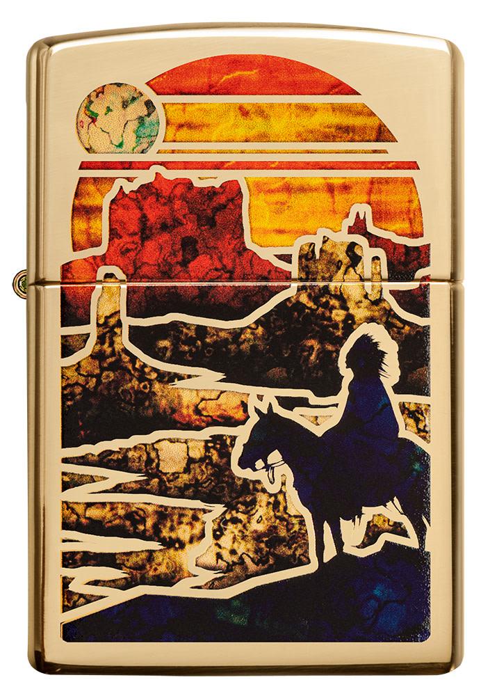 Zippo Zfusion Desert High Polish Brass Windproof Lighter