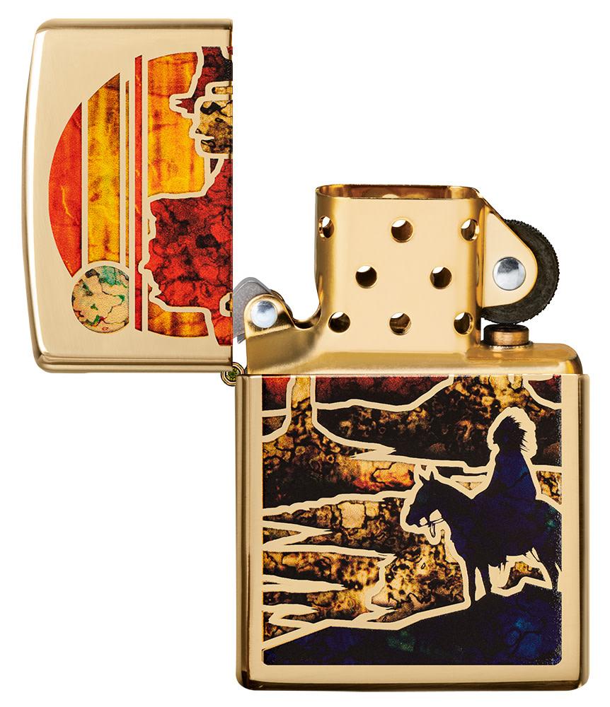 Zippo Zfusion Desert High Polish Brass Windproof Lighter