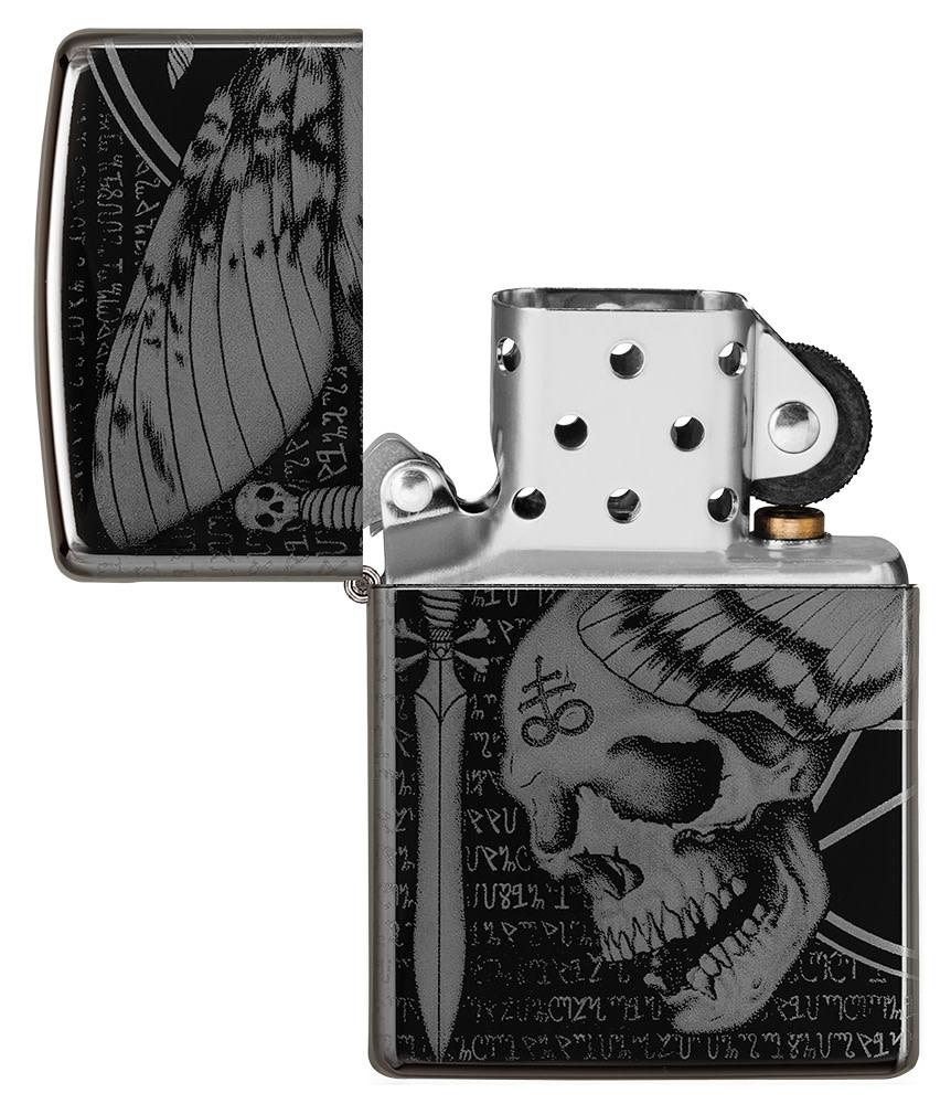 Zippo Hawkmoth High Polish Black Windproof Lighter