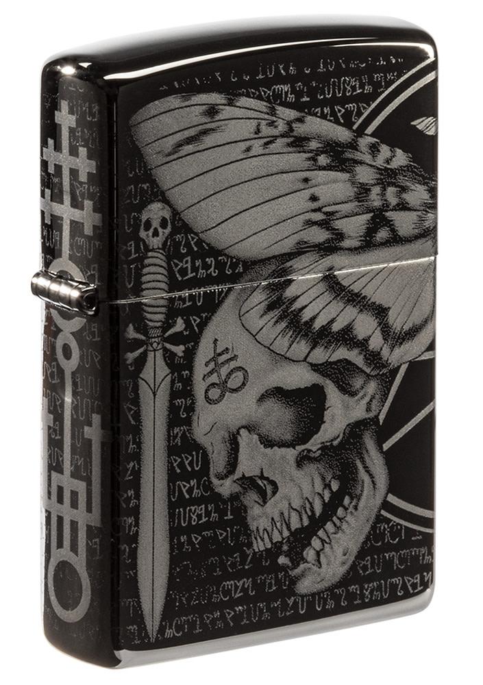 Zippo Hawkmoth High Polish Black Windproof Lighter