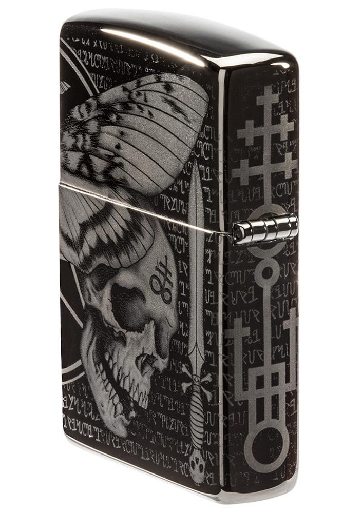 Zippo Hawkmoth High Polish Black Windproof Lighter