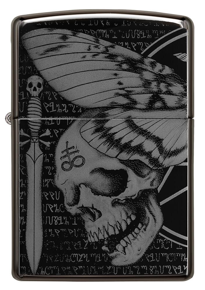 Zippo Hawkmoth High Polish Black Windproof Lighter