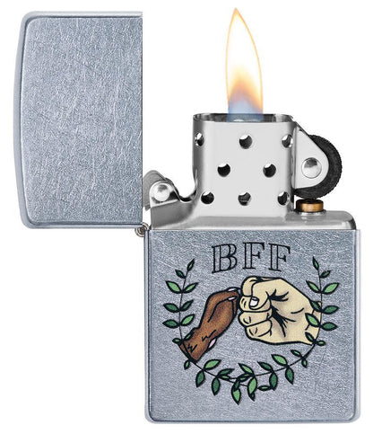 Zippo Paw Bump Design Street Chrome Windproof Lighter
