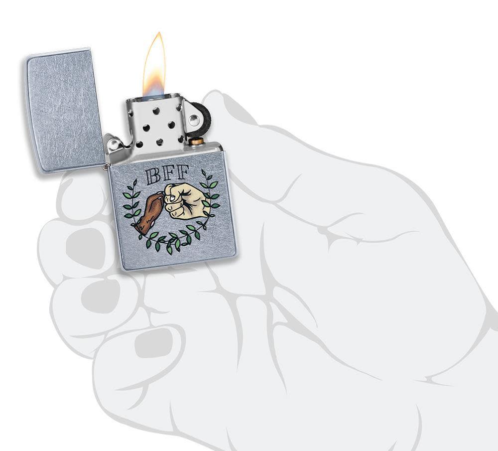 Zippo Paw Bump Design Street Chrome Windproof Lighter