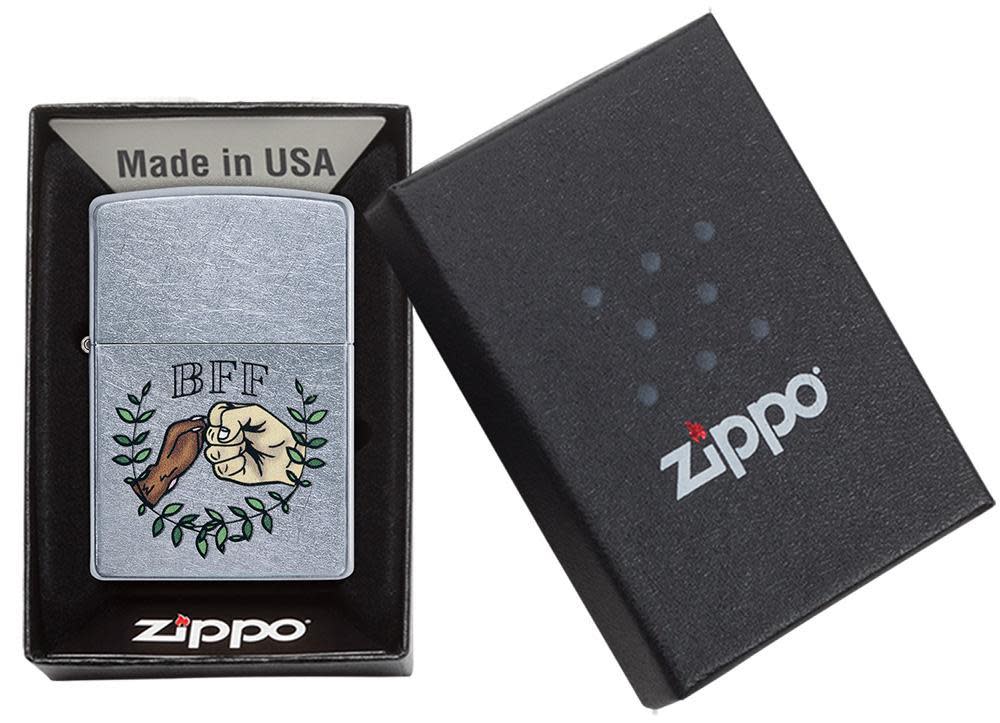 Zippo Paw Bump Design Street Chrome Windproof Lighter