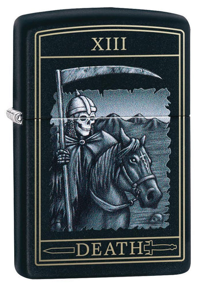 Zippo Death Card Design Black Matte Windproof Lighter