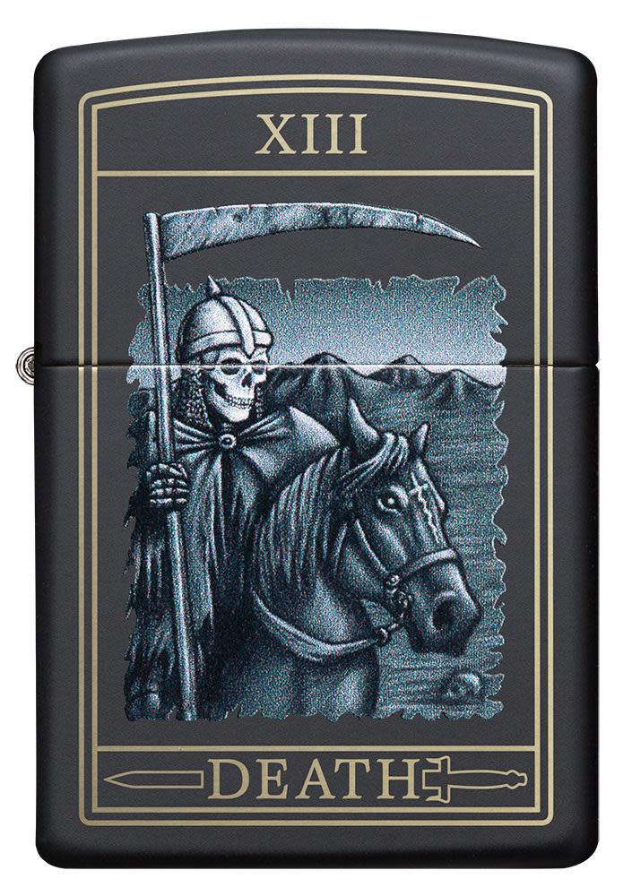 Zippo Death Card Design Black Matte Windproof Lighter