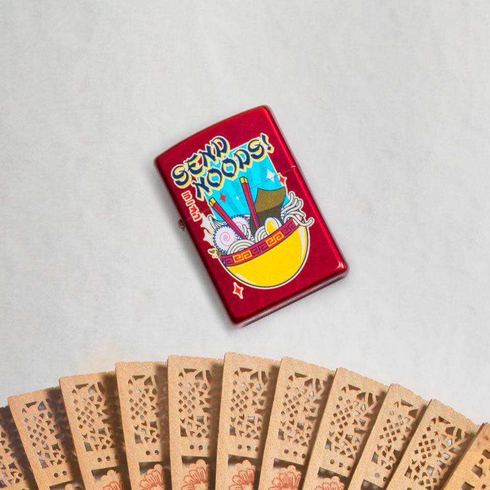 Zippo Noodle Design Candy Apple Red Windproof Lighter