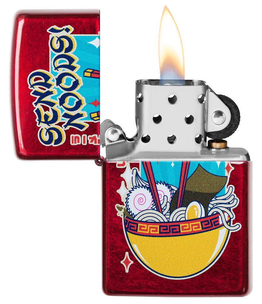 Zippo Noodle Design Candy Apple Red Windproof Lighter