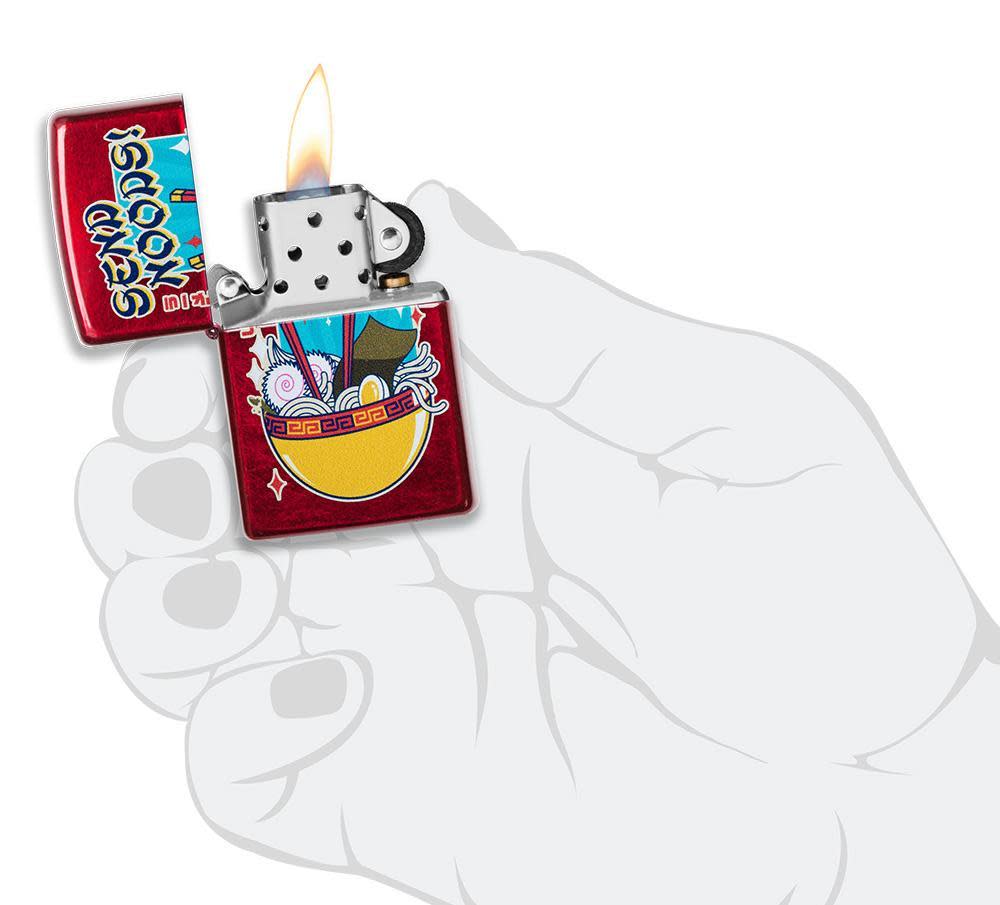 Zippo Noodle Design Candy Apple Red Windproof Lighter