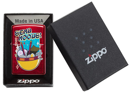 Zippo Noodle Design Candy Apple Red Windproof Lighter