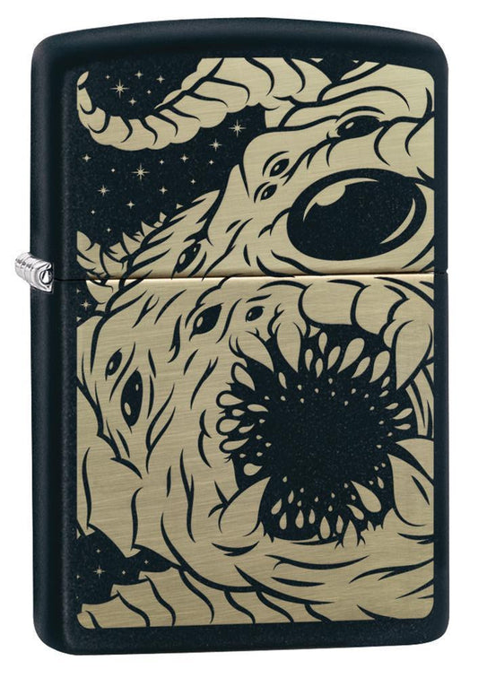 Zippo Black Matte Apocalypse Monster Design