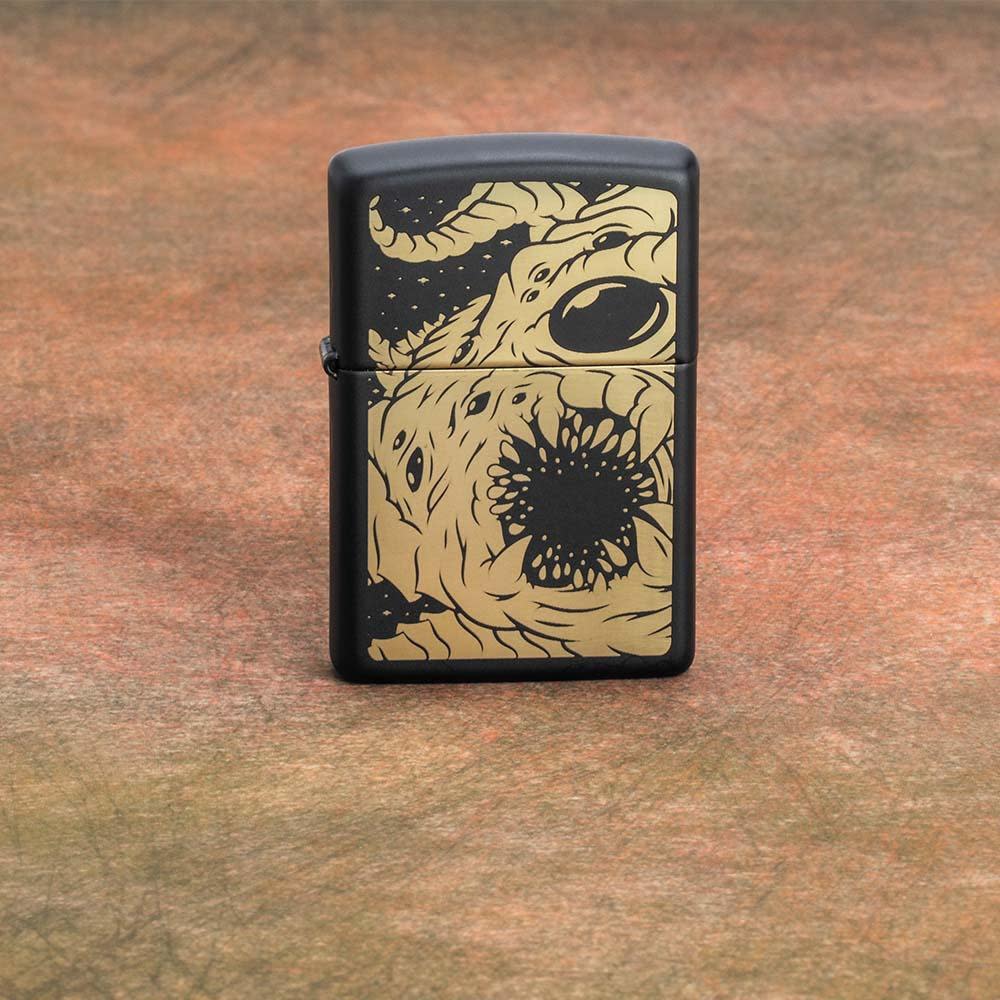 Zippo Black Matte Apocalypse Monster Design