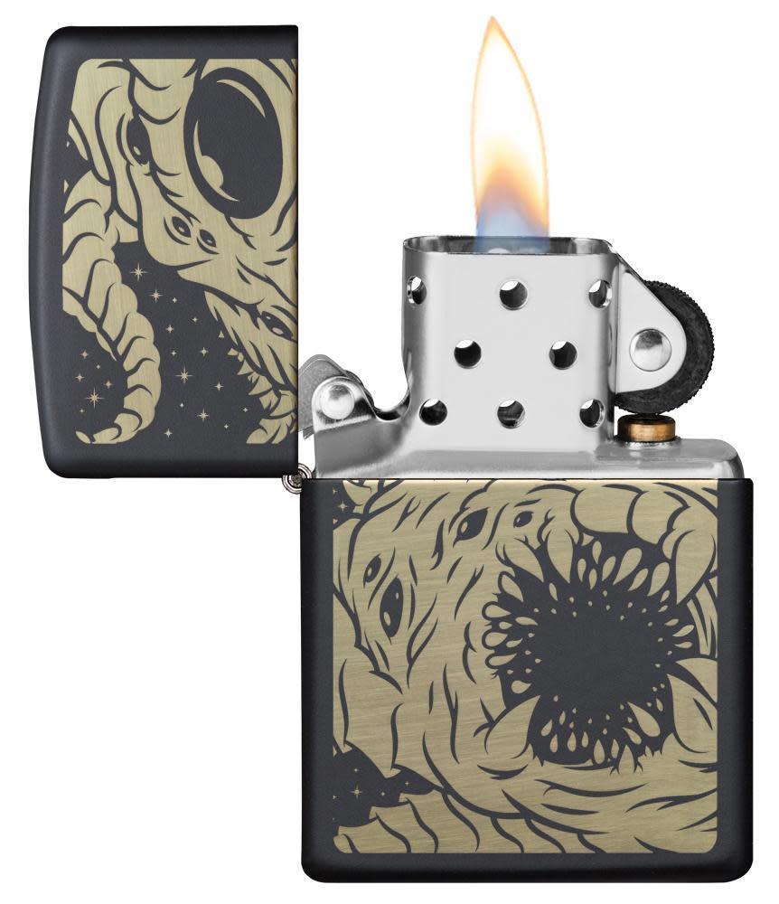 Zippo Black Matte Apocalypse Monster Design