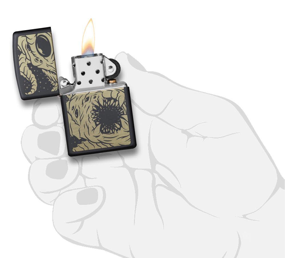 Zippo Black Matte Apocalypse Monster Design