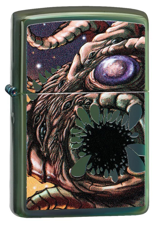 Zippo High Polish Green Apocalypse Monster Design