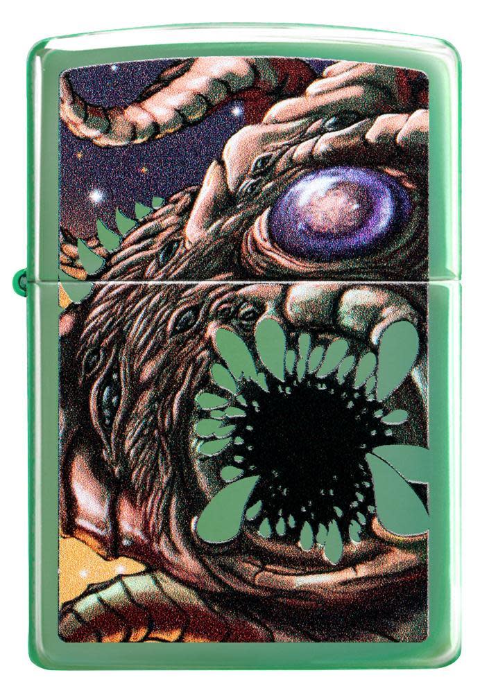 Zippo High Polish Green Apocalypse Monster Design