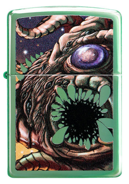 Zippo High Polish Green Apocalypse Monster Design