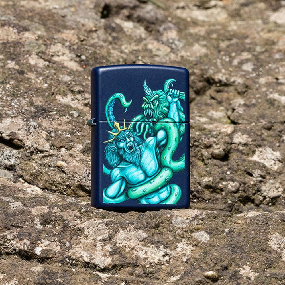 Zippo Navy Matte Sea King Design