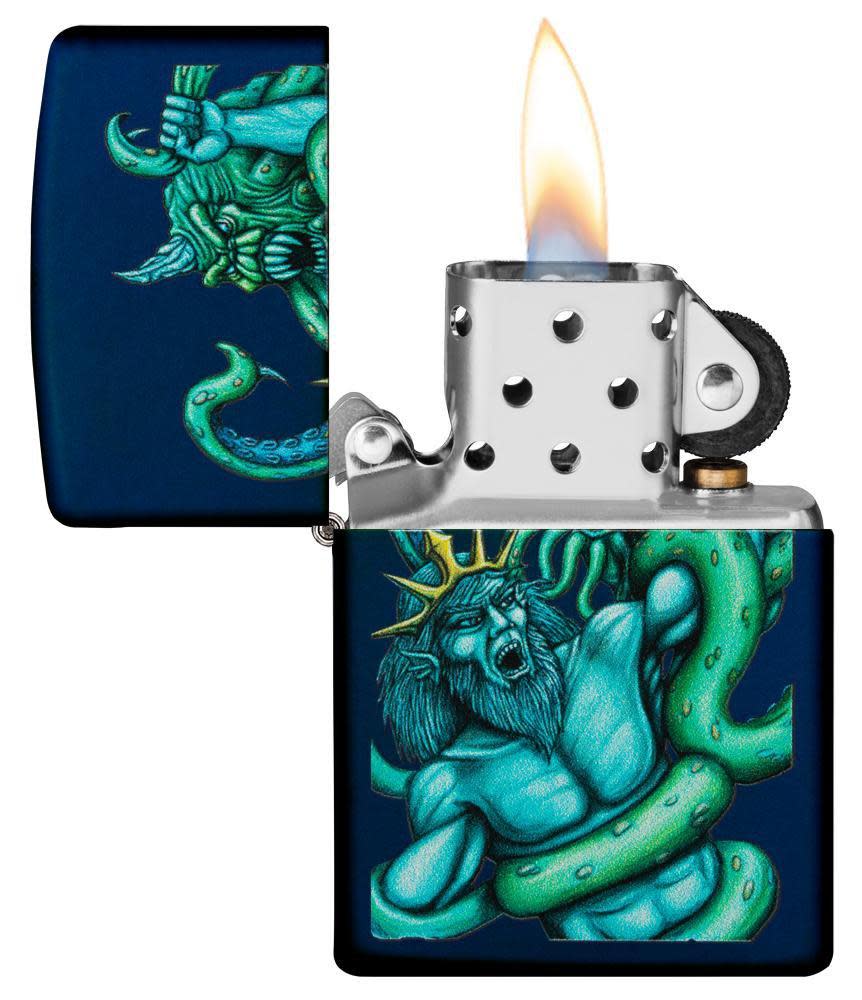 Zippo Navy Matte Sea King Design