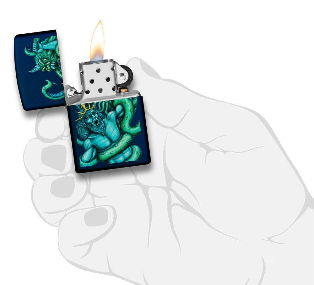 Zippo Navy Matte Sea King Design
